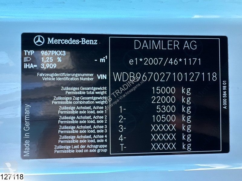 شاحنة Mercedes 1521 EURO 6, Palfinger