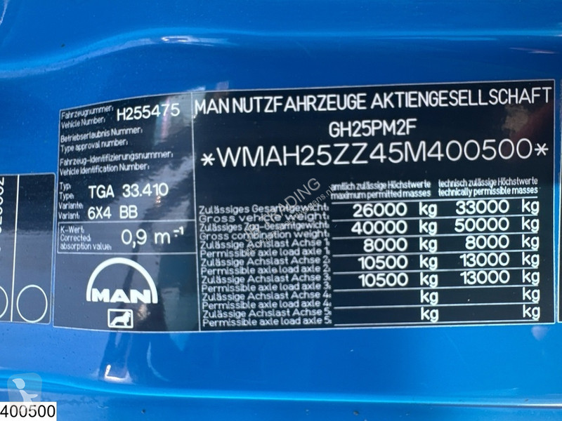 شاحنة MAN 33 410 6x4, EURO3, Meiller, Steel...