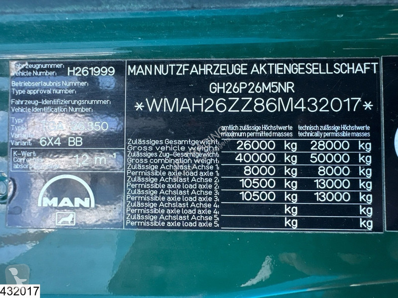 Vrachtwagen MAN 26 350 Manual gearbox, Steel...