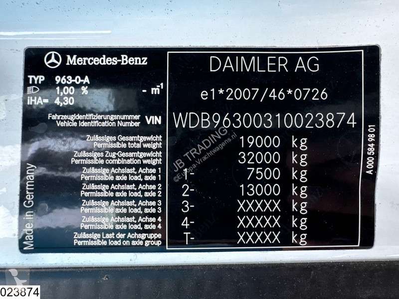 Camión Mercedes 1830 EURO 6, Dhollandia