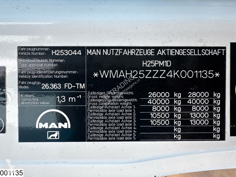 Вантажівка MAN TGA  6x4, EURO 3, 7m3, Manual,...