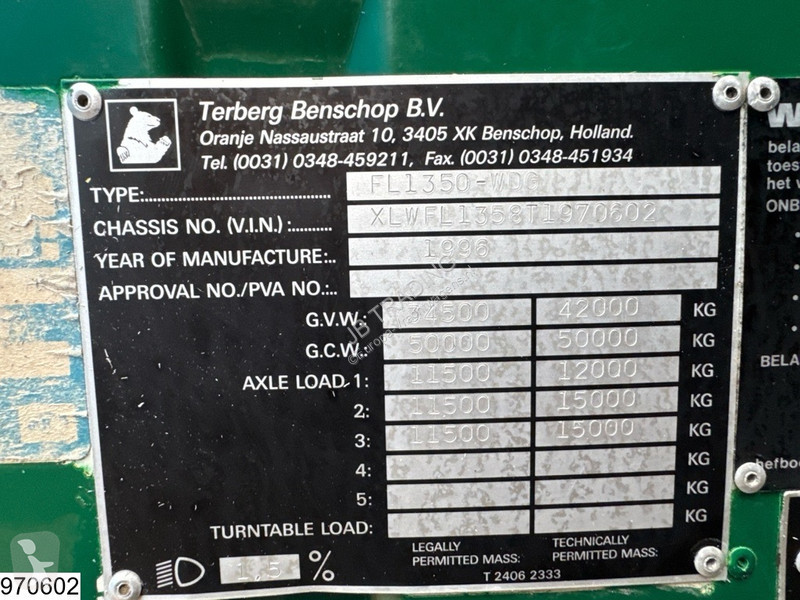 Kamion Terberg FL1350 6x6, EURO 1, PTO, Manual...
