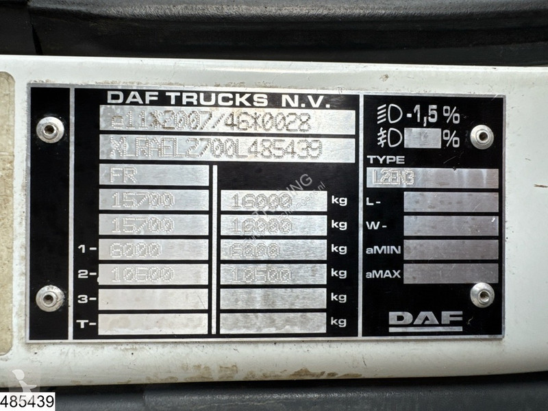 Lastbil DAF 230 EURO 6, ACC, Dhollandia