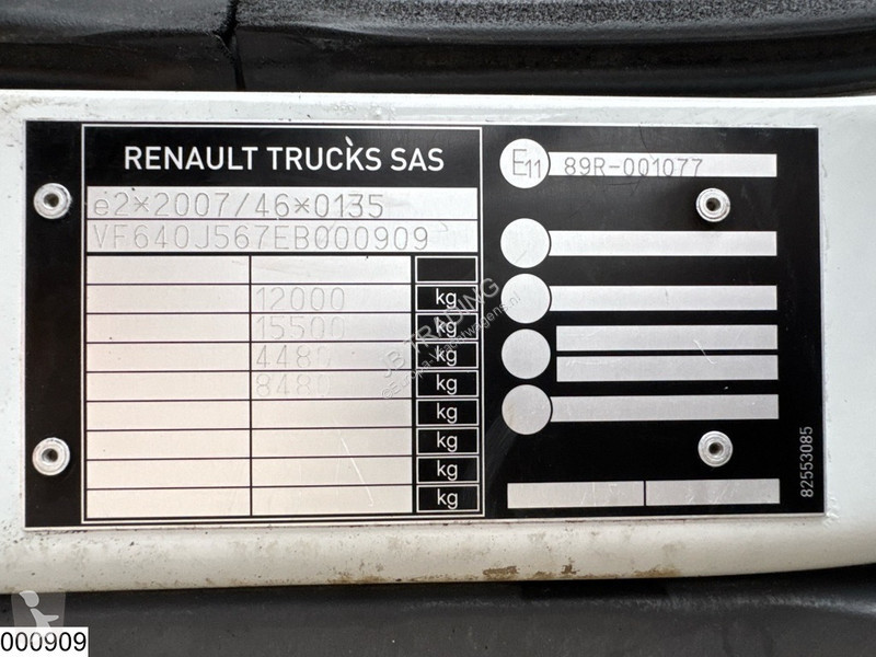 Lastbil Renault D12 210 EURO 6, Dhollandia