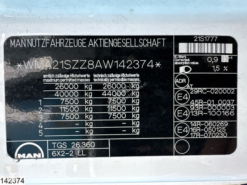 Camión MAN TGS  6x2, EURO 5, Willig, 20.000 L,...