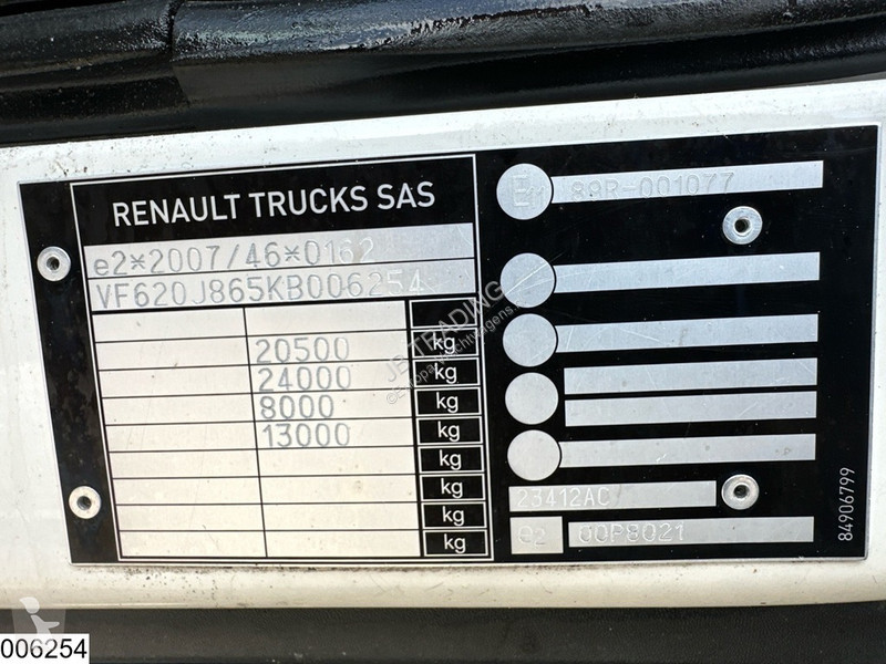 شاحنة Renault D 19 280 EURO 6, Palfinger