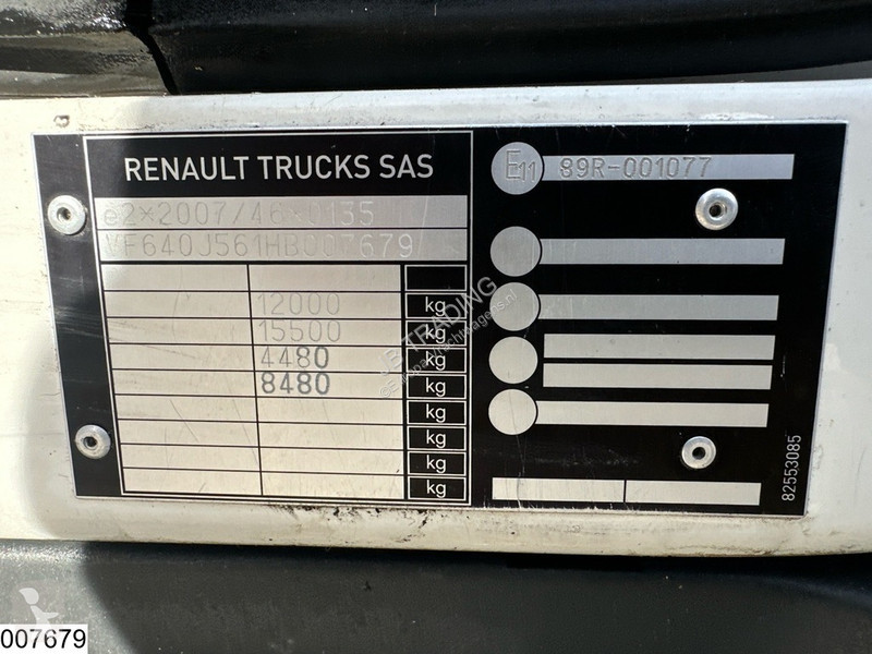 شاحنة Renault D12 210 EURO 6, Dhollandia