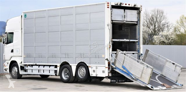 Lastbil Scania R 500 TIERTRANSPORTWAEN 7,10m /...