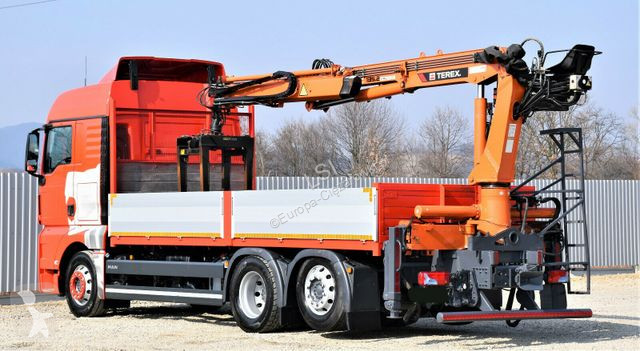 Lastbil MAN TGX Pritsche 6,60 m*TEREX 135.2-A11