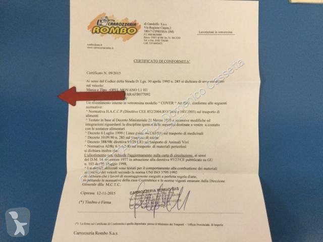 Kamion Opel MOVANO COIBENTATO  FURGONATO