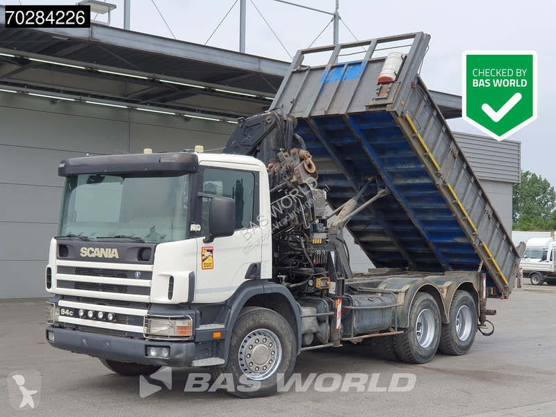 Camion Scania P94 6X4 Hiab 330-4 Kran Crane 9m3...