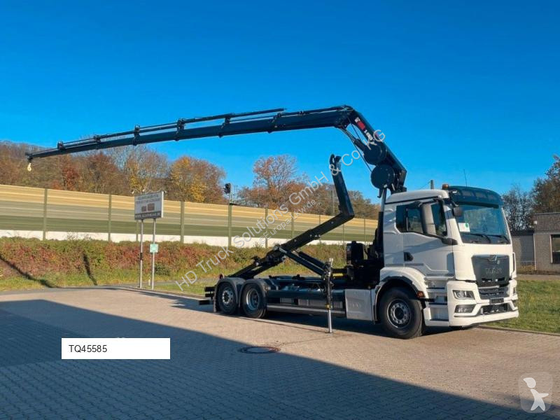 Lastbil MAN TGS 26.470 6x2 Abrollkipper + Kran...