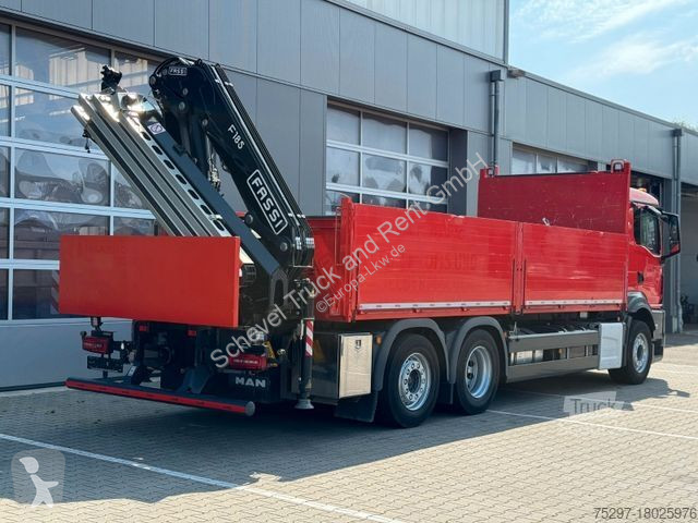 Lastbil MAN TGS 26.430 Baustoffpritsche Fassi...