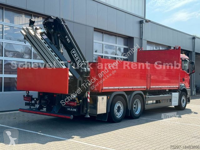 Lastbil MAN TGS 26.430 Baustoffpritsche Fassi...