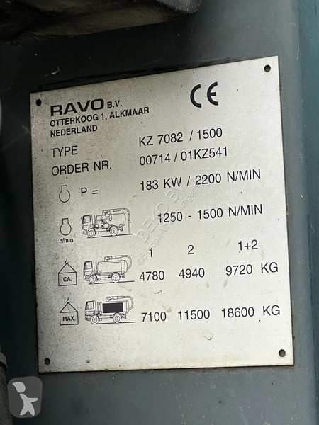 Vägmaskiner DAF 75250 WITH RAVO KZ7082/150...