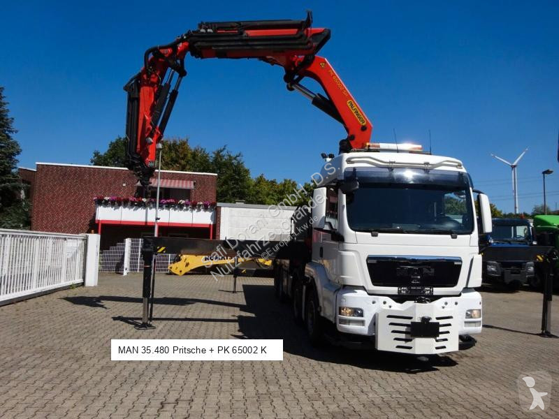 شاحنة MAN 35.480 TGS Pritsche + PK 65002 Kran 8x2