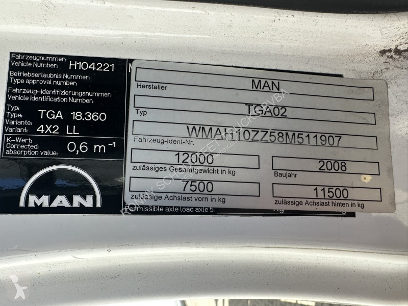 شاحنة MAN TGA 18.360 LL 4x2 TGA 18.360 LL 4x2,...