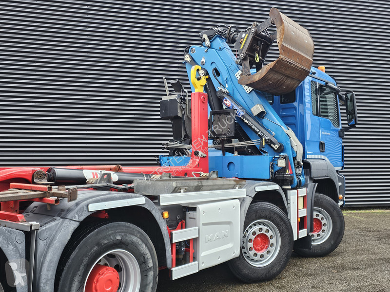 شاحنة MAN 47.440 BBL / 10X4 HOOKLIFT + Z CRANE