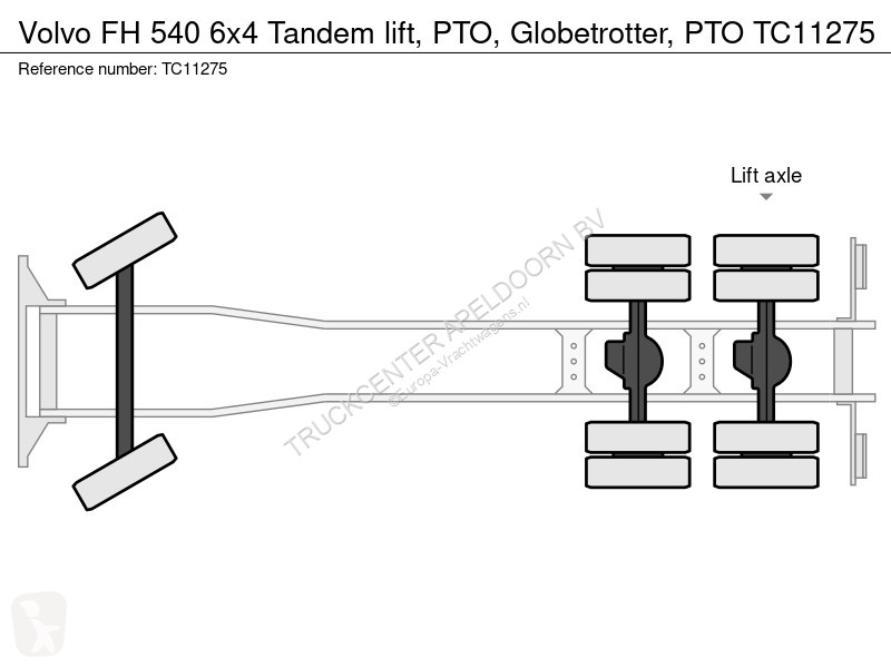 شاحنة Volvo 540 6x4 Tandem lift, PTO,...