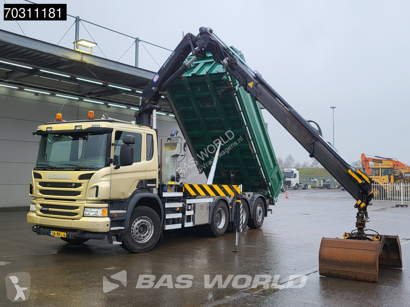 شاحنة Scania P410 P 8X4 N-Truck HMF 1800K3 Kran...