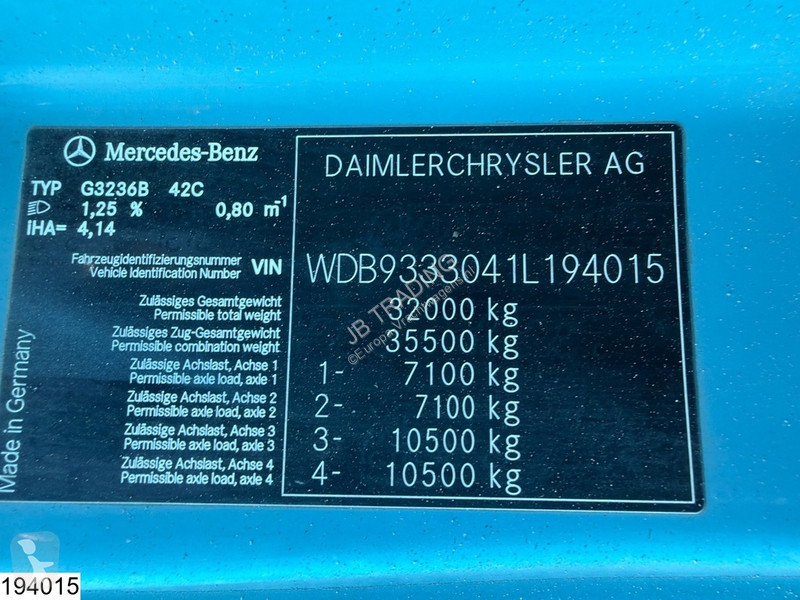 شاحنة Mercedes 3236 8x4, PTO, Liebherr, Steel...