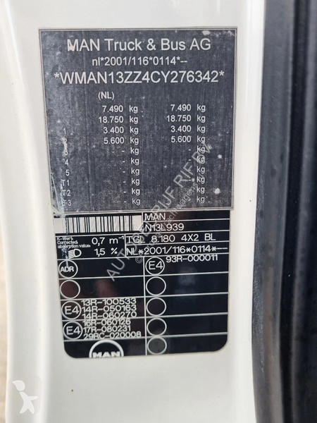 شاحنة MAN 8.180 TIJHOF Abschlepp 7.5t MMAT...