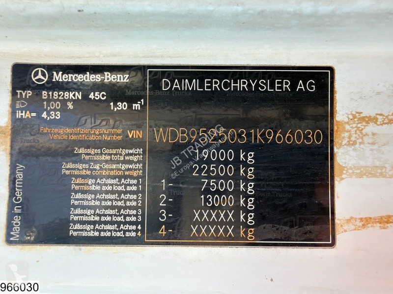 Beton Mercedes 1828 EURO 3, Manual, SCHWING,...