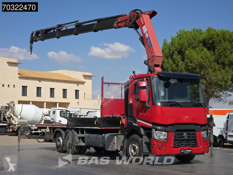 شاحنة Renault C 380 6X2 Grua HMF 4020 6x...