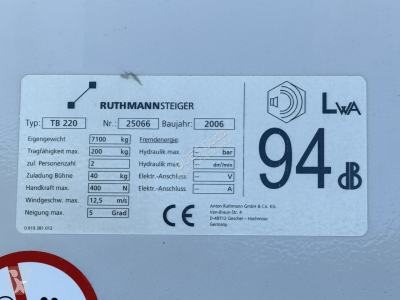Camion Mercedes UNIMOG 437 4x4 Zwyżka RUTHMANN...