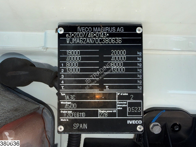 شاحنة Iveco 310 EURO 6, PTO, Palfinger, Dhollandia