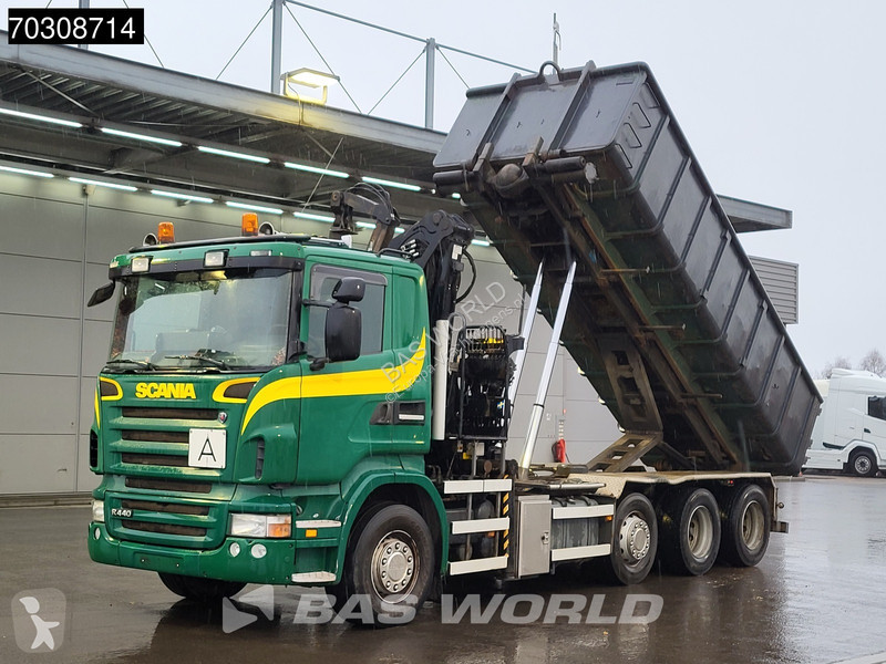 شاحنة Scania R440 8X2 alfinger Q150Z82 Kran...
