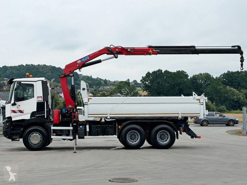 شاحنة Renault C 380* KIPPER 5,20 m* KRAN/FUNK *...