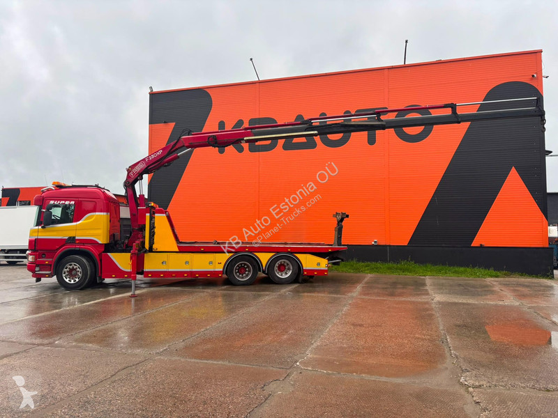 شاحنة Scania P 114 6x2 SWS PF100 / 2x 5 ton+10...