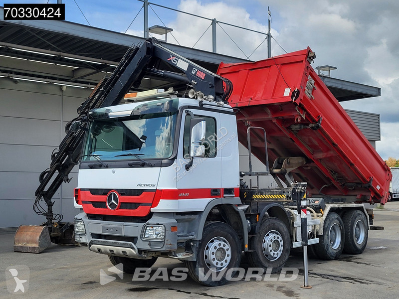 شاحنة Mercedes 4141 8X4 HIAB 166 D-4 Hiduo...