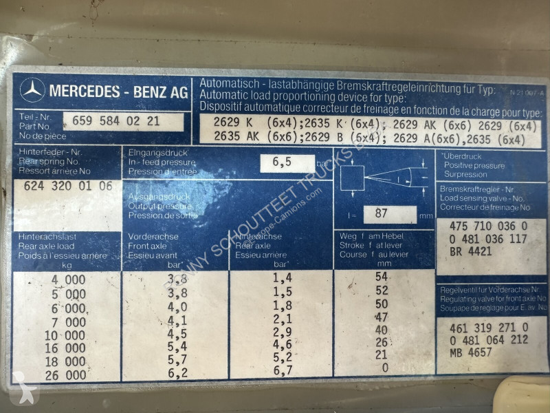 شاحنة Mercedes SK 2635K 6x4 SK 2635K 6x4, V8,...