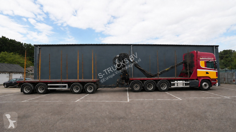 شاحنة Scania R 580 V8 8X4 LOGTRANSPORT COMBI...