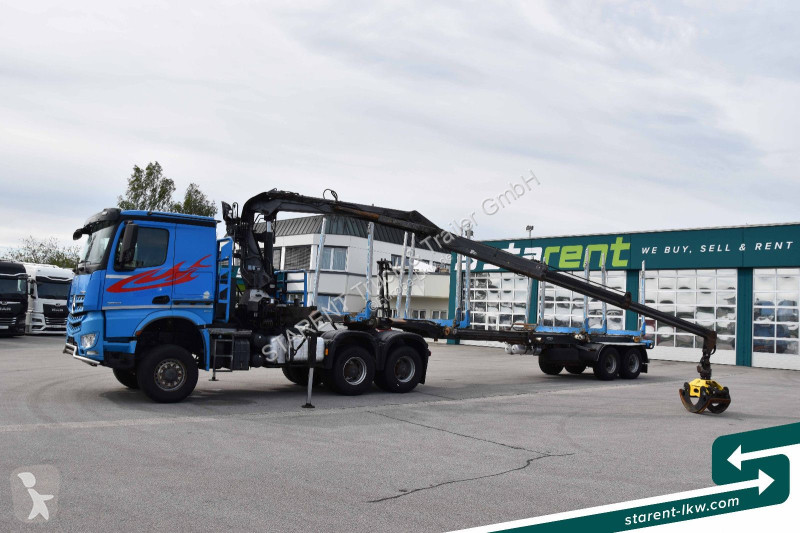 Camion remorque Mercedes 3653 6x6 Penz Holz...