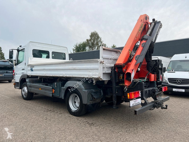 Camion Mercedes 818 Meiller Kipper Palfinger Kran