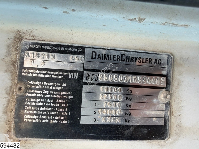 Camion Mercedes 1828 Euro 3, PTO, leaf steel...