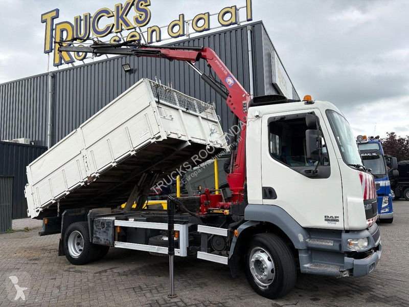 Грузовик DAF 55220 + HMF 735 K2 -- 2X EXT. +...
