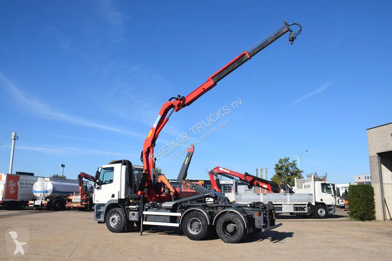 DAF 410 +Hooklift Palift 18t. and HMF crane truck