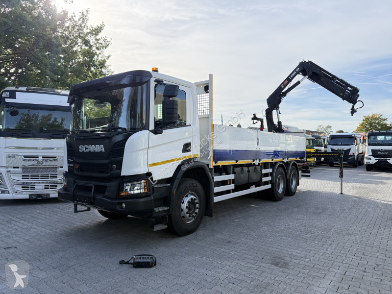Lastbil Scania P410 XT 6X4 Kran Hiab X-HiDuo 188-4