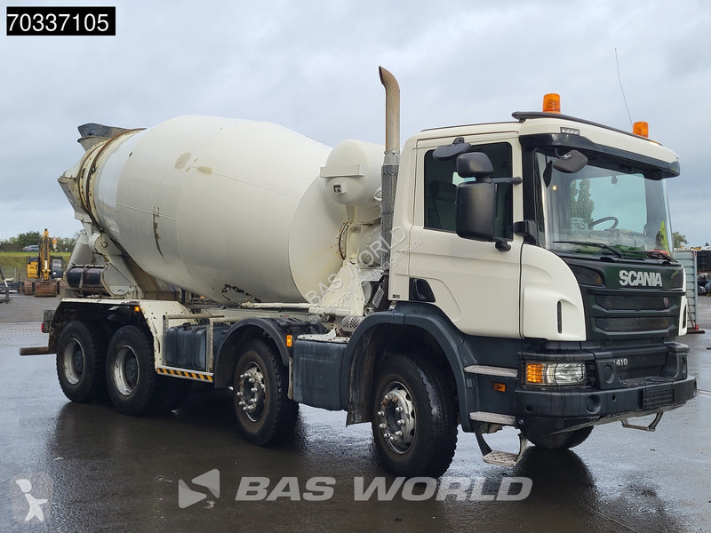 Kamion Scania P410 P 8X4 9m3 iebherr mixer Full...
