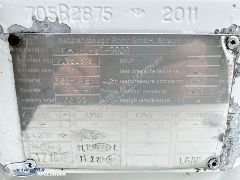 Camion Volvo 500 Rohr 22150 Liter, 4 Comp.,...