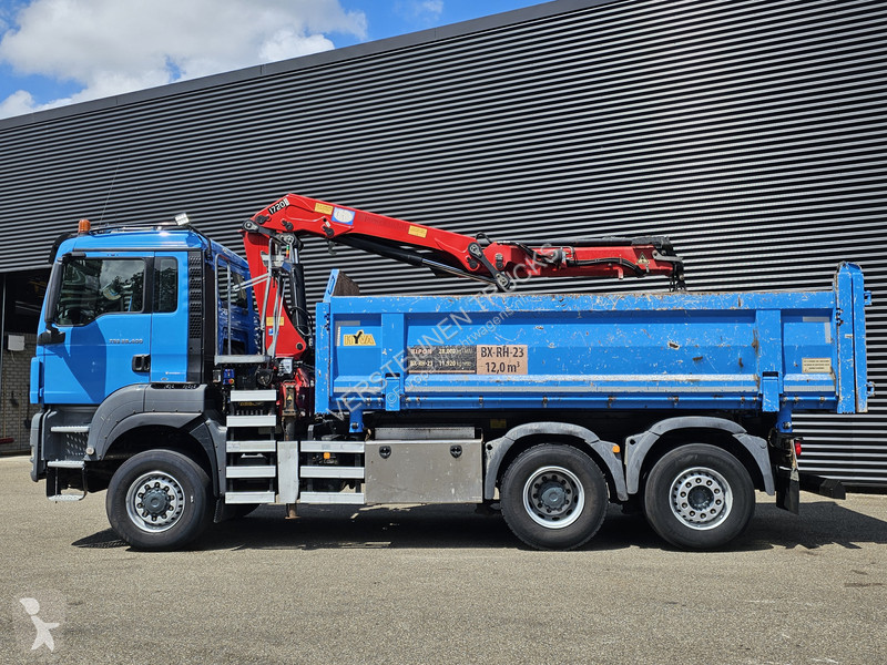 Kamion MAN 28.400 6X4-4 BL / CRANE + 2 SIDE TIPPER
