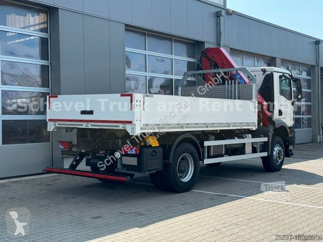 Lastbil MAN TGM 4x4 BB Pritsche HMF 1620 /4x hydr