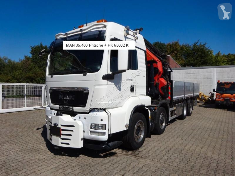 شاحنة MAN 35.480 TGS Pritsche + PK 65002 Kran 8x2
