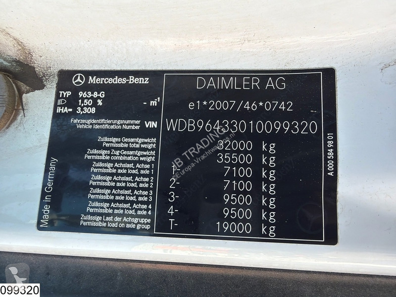 شاحنة Mercedes 3236 EURO 6, 8x4 IMER 8,5m3