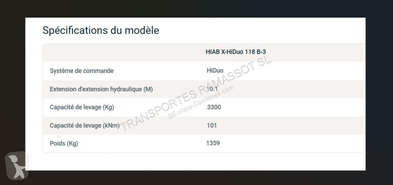 Lastbil Volvo 460  8x2 TRIDEM - GRUE HIAB...