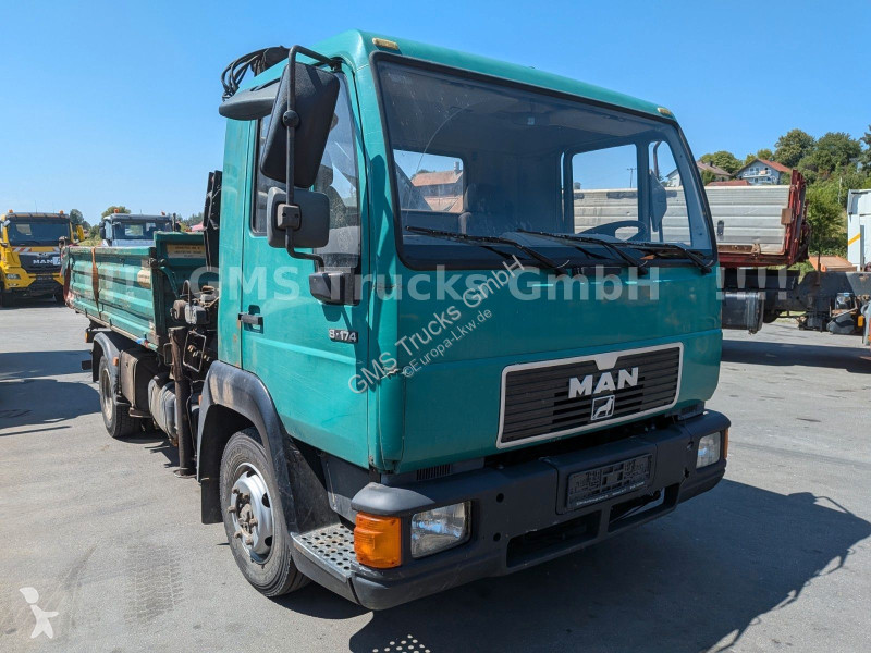 شاحنة MAN / Hiab 045 Kran / Kipper Meiler